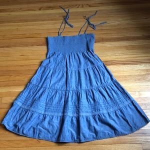 Chambray tie strap dress
